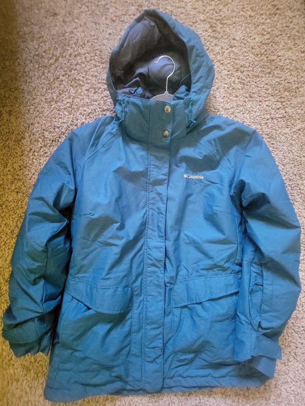 Columbia Omni Heat Omni Tech Teal Women's Winter Coat Size L